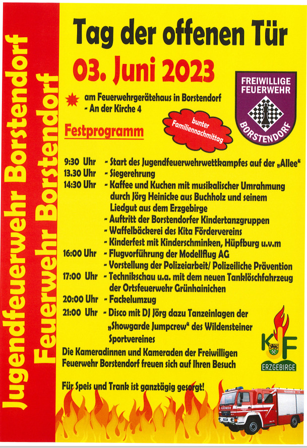 Feuerwehr Borstendorf - Tag der offenen Tür am 03.06.2023