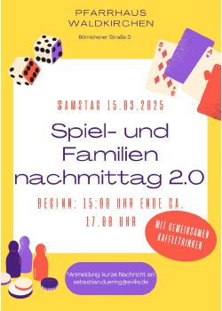 Spiel- und Familiennachmittag 2.0