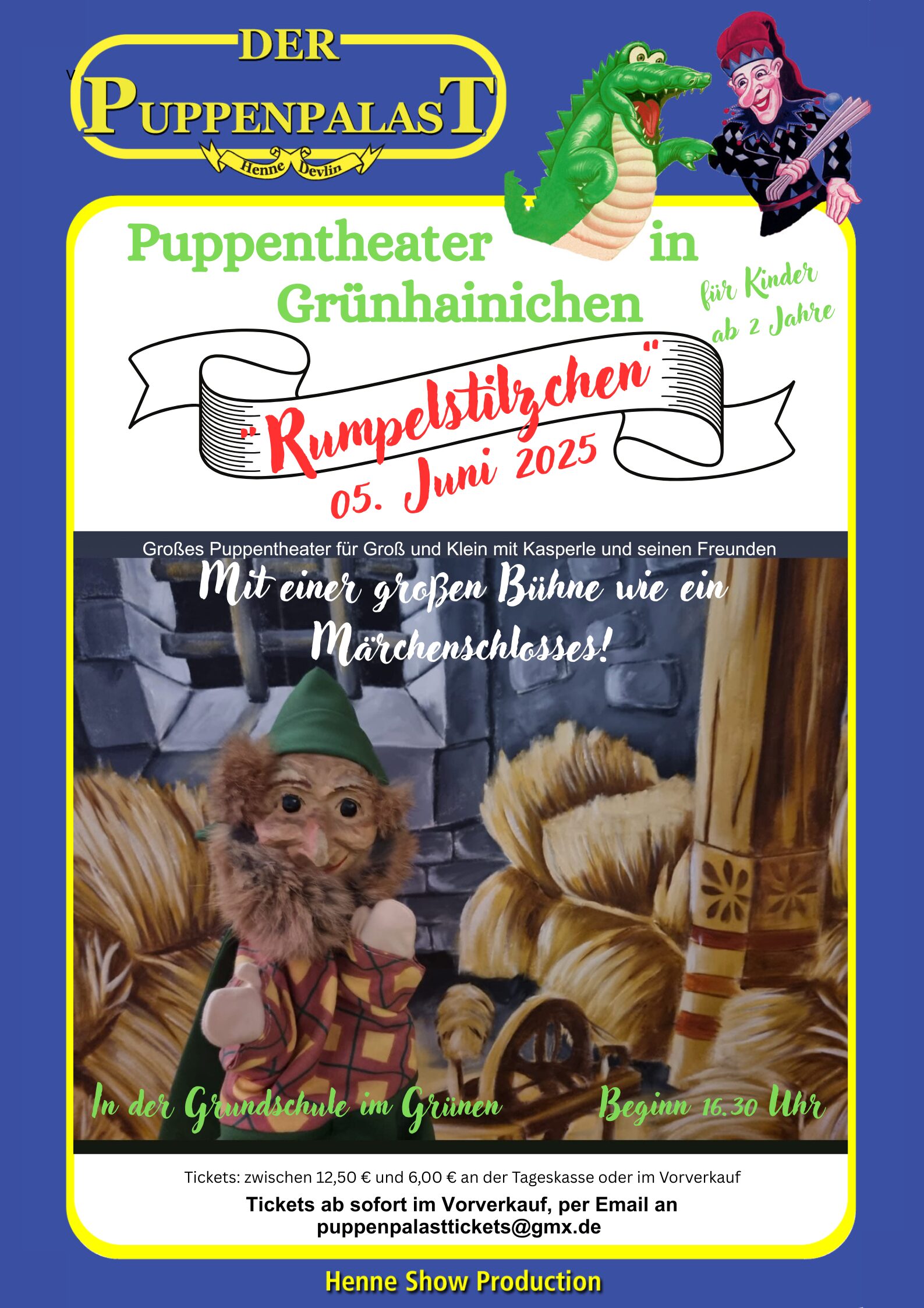 Puppentheater mit "Rumpelstilzchen" in Grünhainichen am 5. Juni 2025