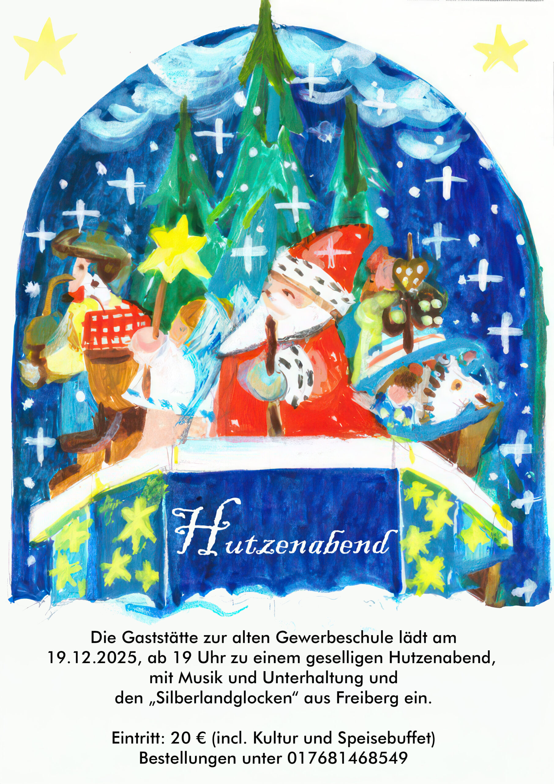 LEBENDIGER ADVENTSKALENDER-Hutzenomd in der Alten Gewerbeschule Grünhainichen am 19.12.2025