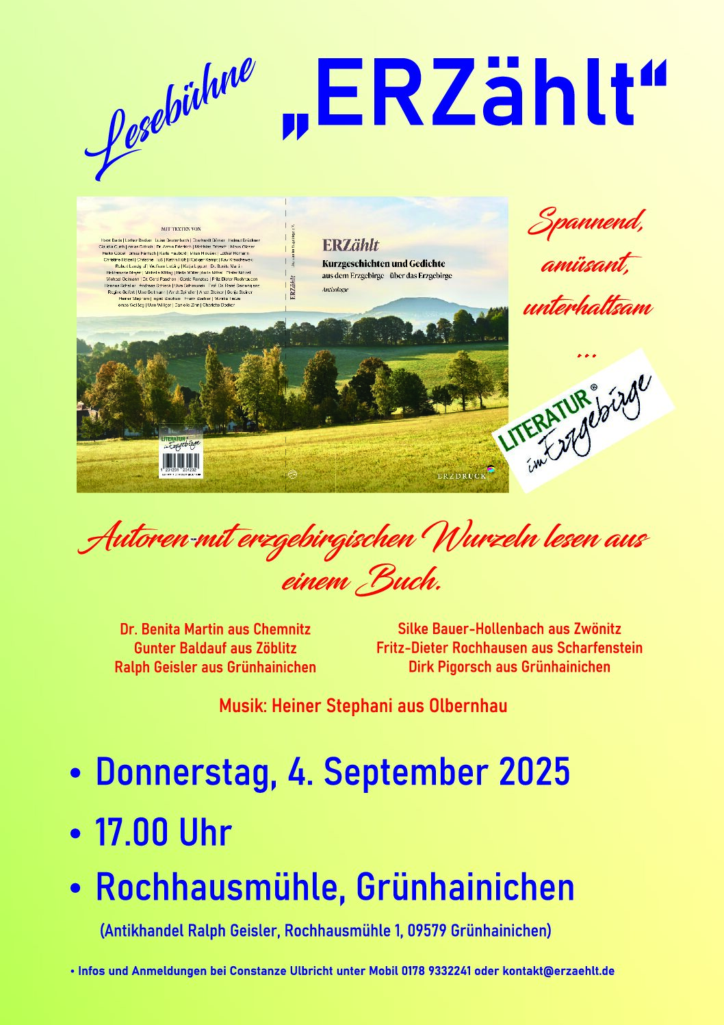 Lesebühne "ERZählt" am 04.09.2025
