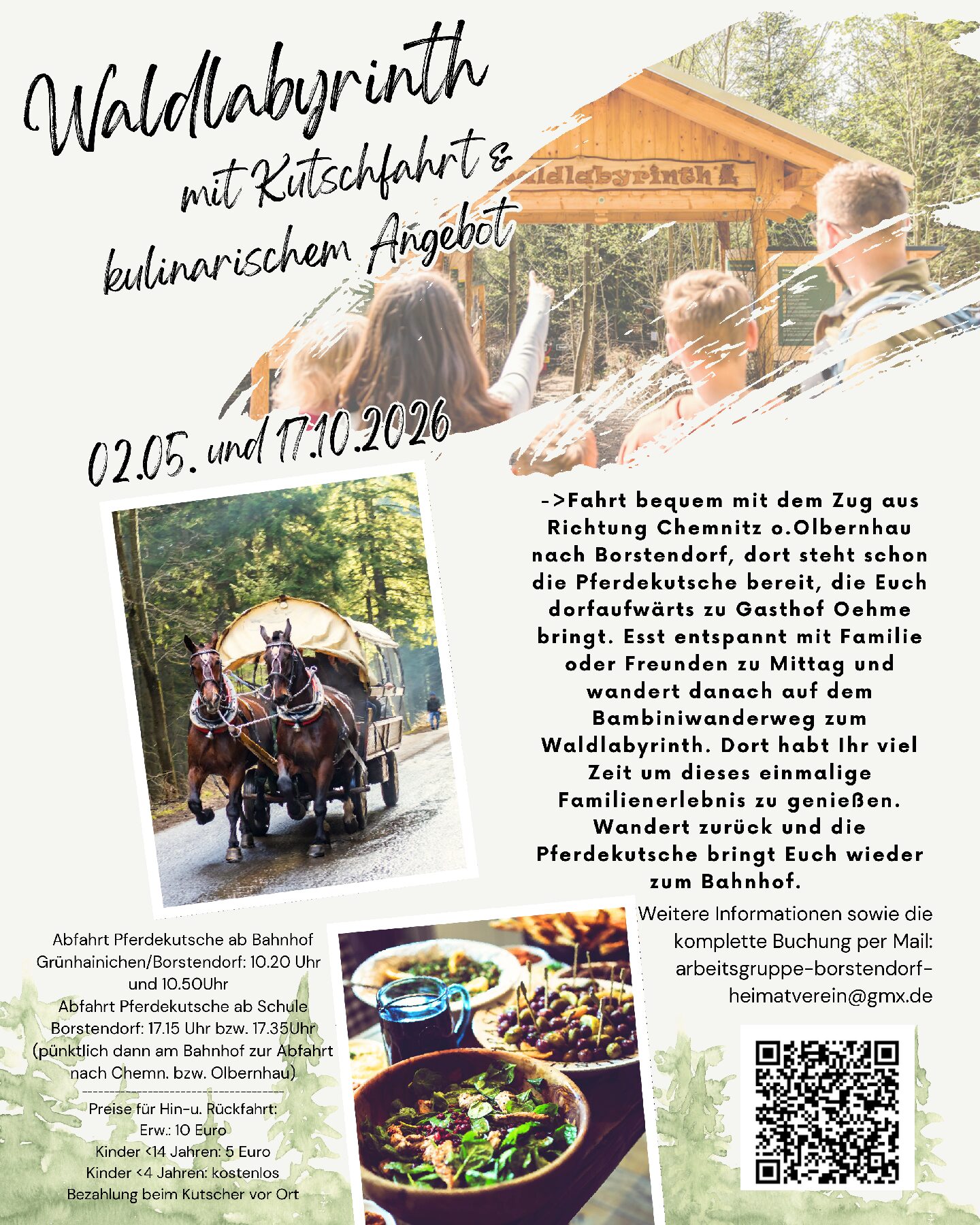 Kutschfahrt ins Waldlabyrinth mit kulinarischem Angebot