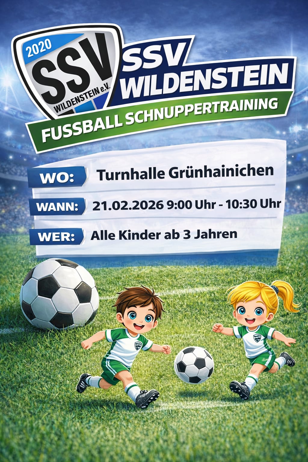 Fussball-Schnuppertraining am 21.02.26